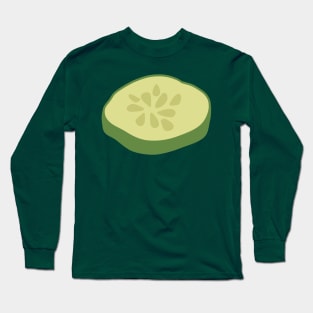 Cucumber Slice Sticker Long Sleeve T-Shirt